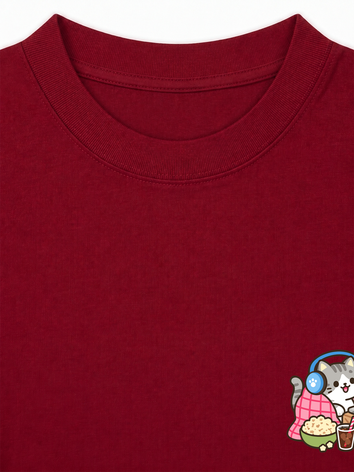 Áo Thun Relaxed Fit Thích Cày Phim-Mèo Xám Sọc