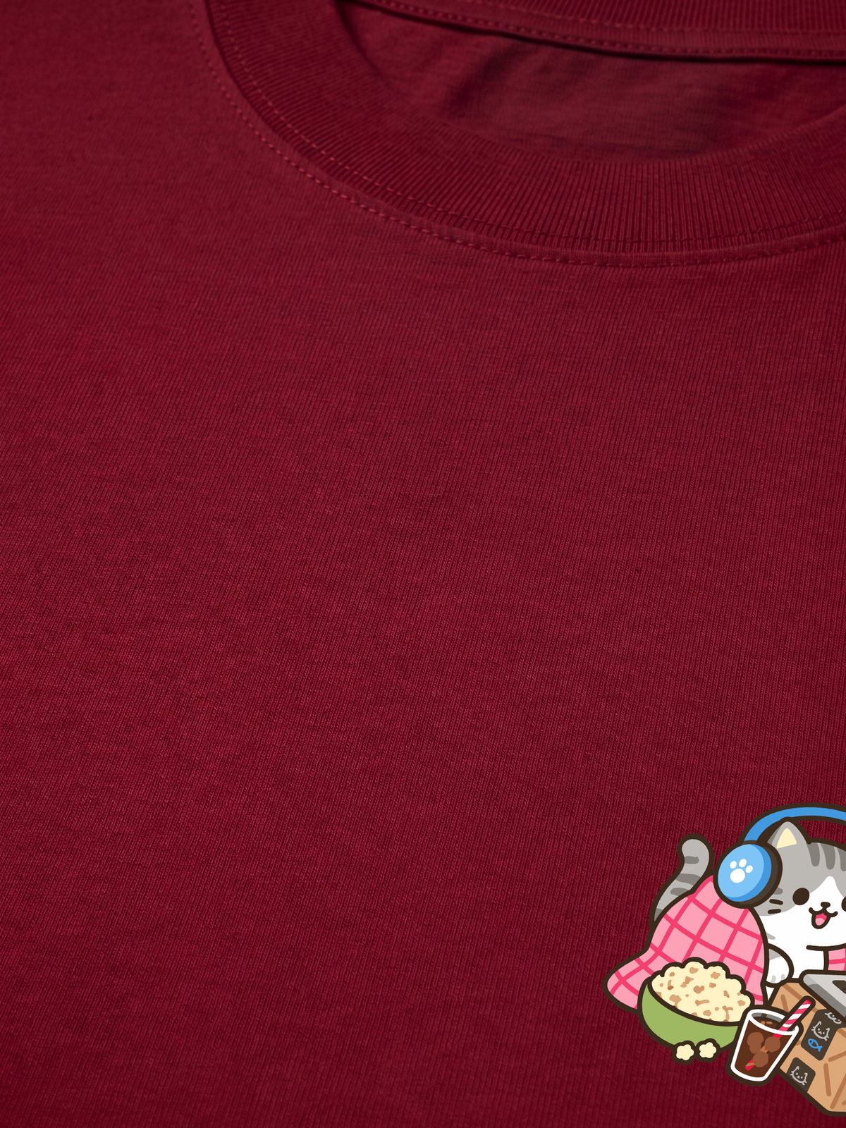 Áo Thun Relaxed Fit Thích Cày Phim-Mèo Xám Sọc