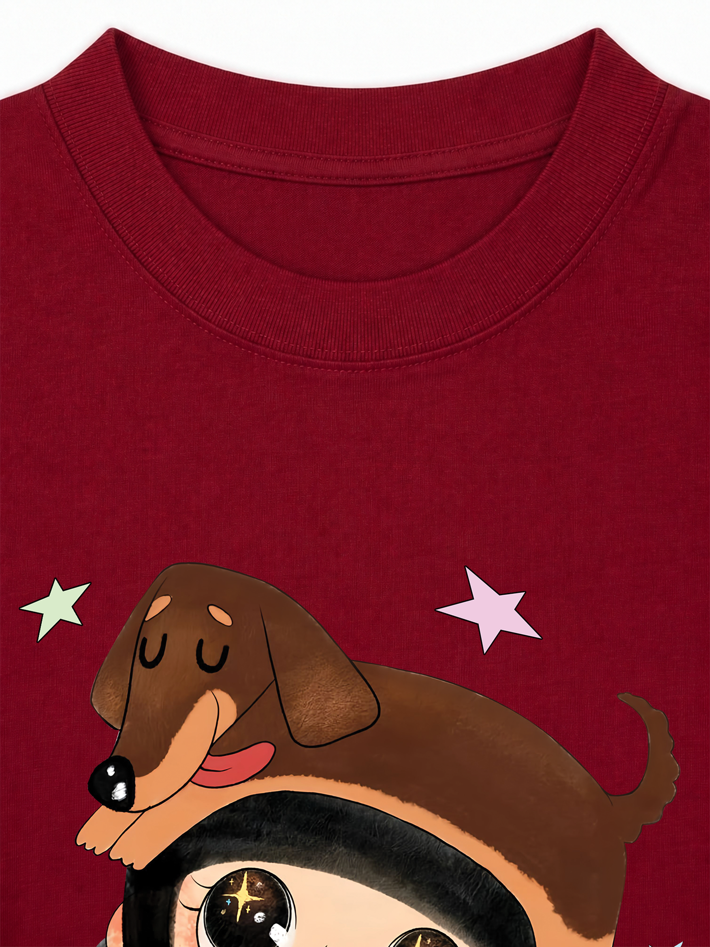 Áo Thun Relaxed Fit  Cute Girl With Dachshund