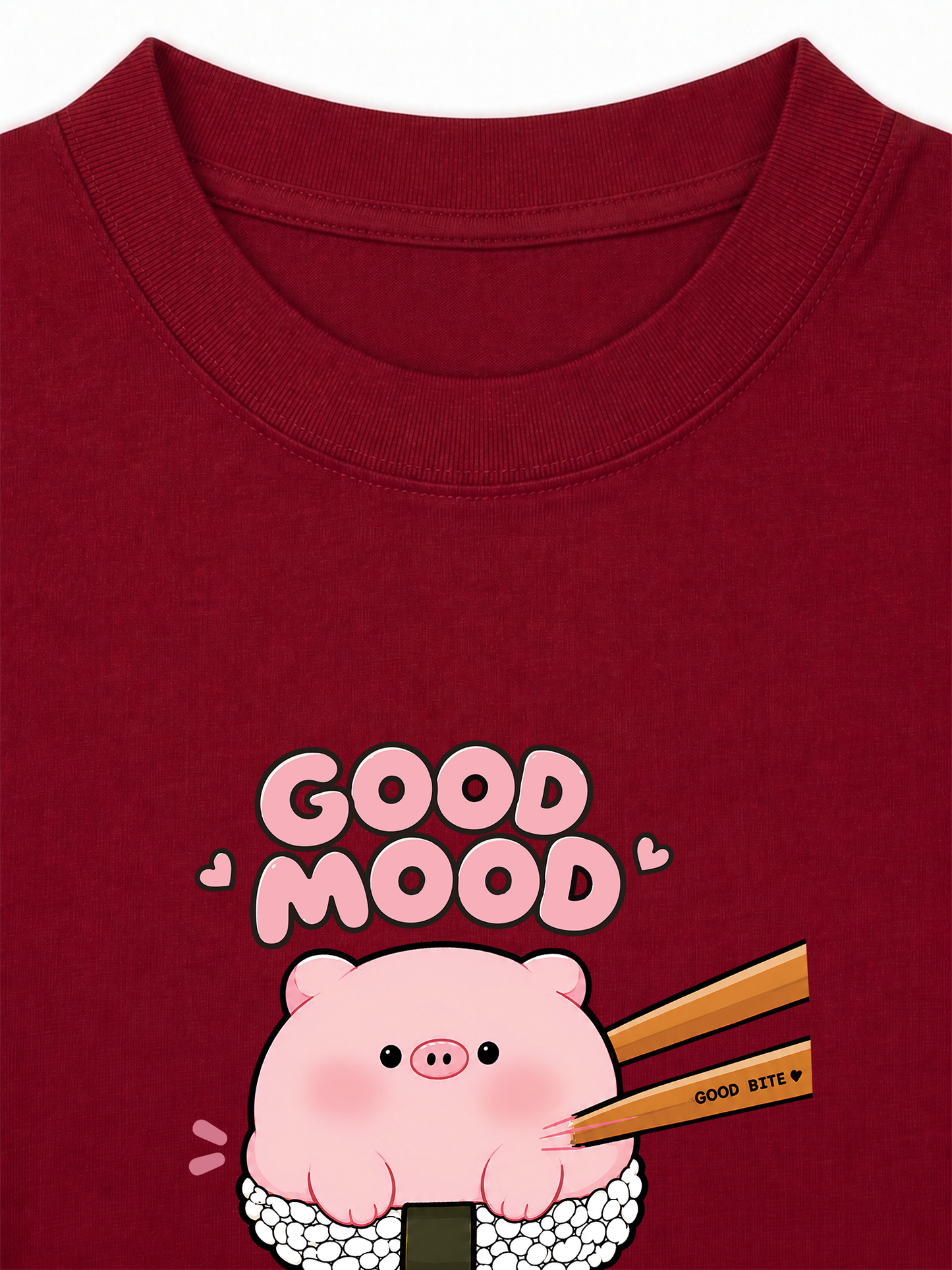 Áo Thun Relaxed Fit Good Mood Sushi Pig