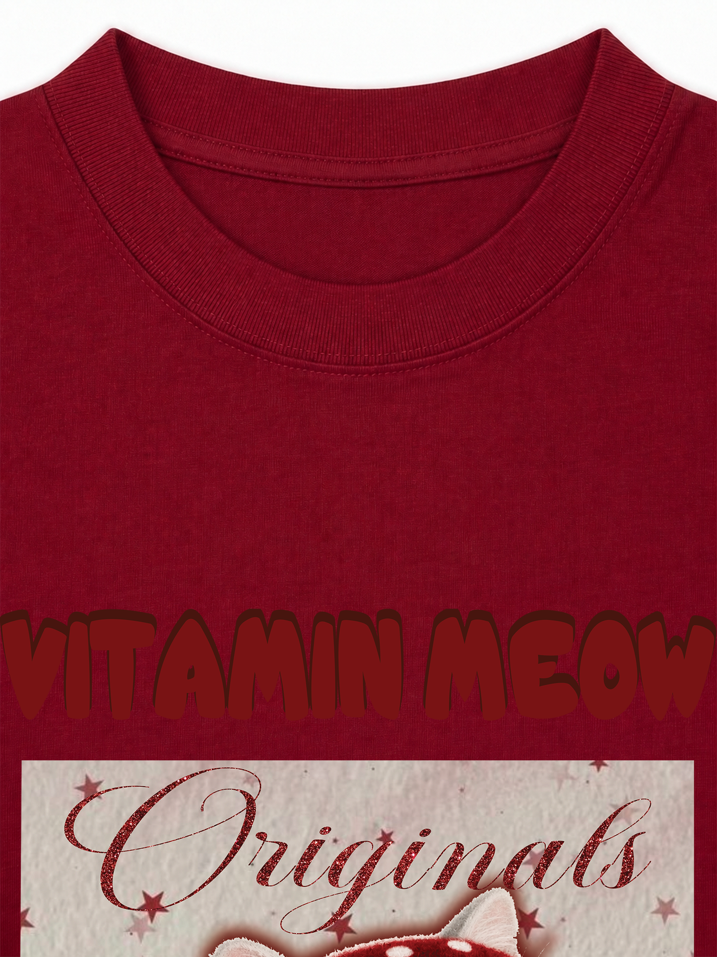 Áo Thun Relaxed Fit Red Vitamin Meow