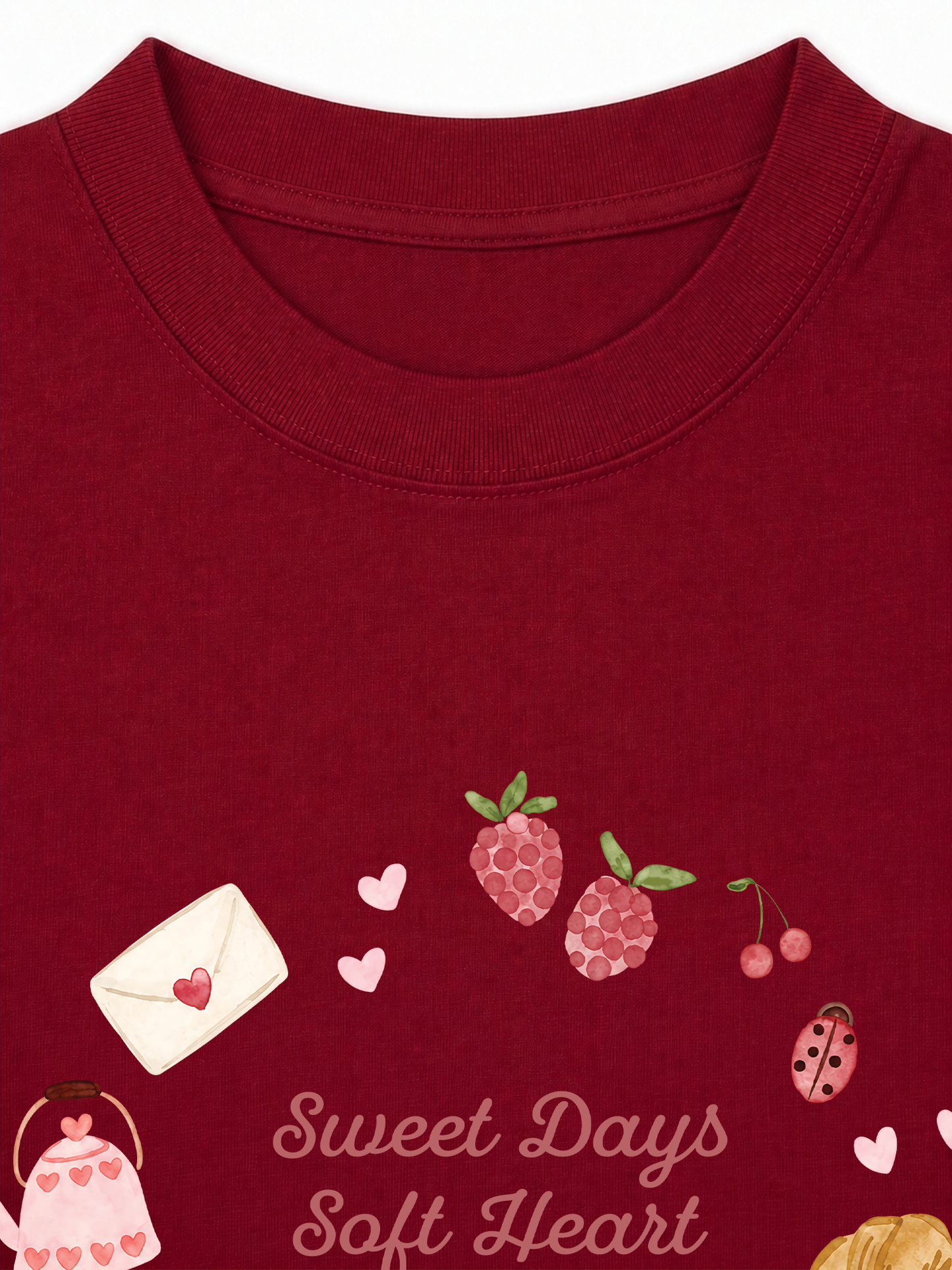 Áo Thun Relaxed Fit Soft Heart, Sweet Days
