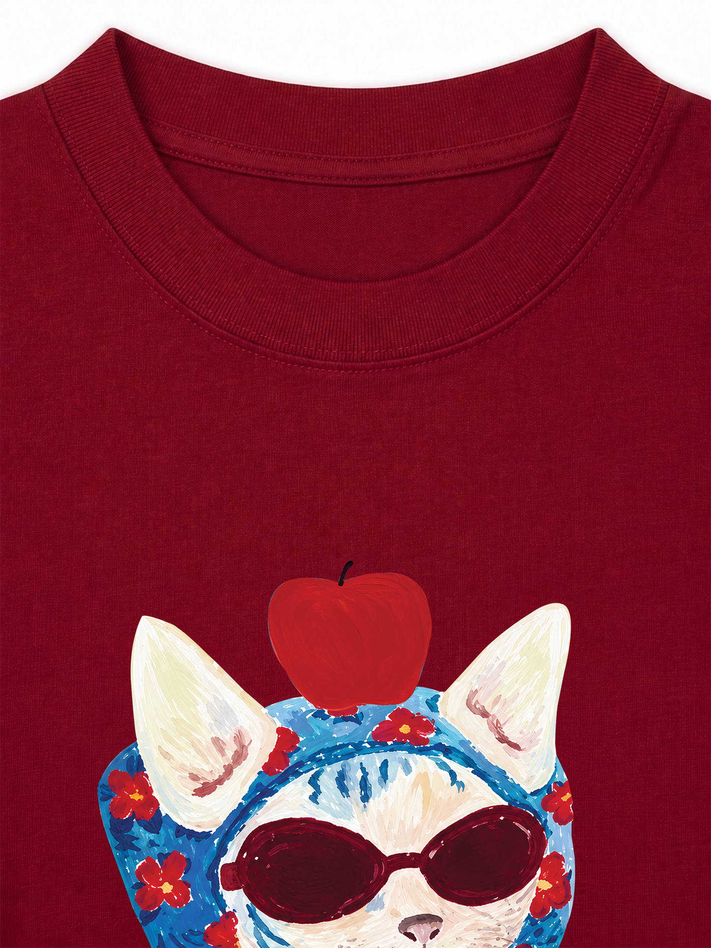 Áo Thun Relaxed Fit Kitten Day Meow With Apple