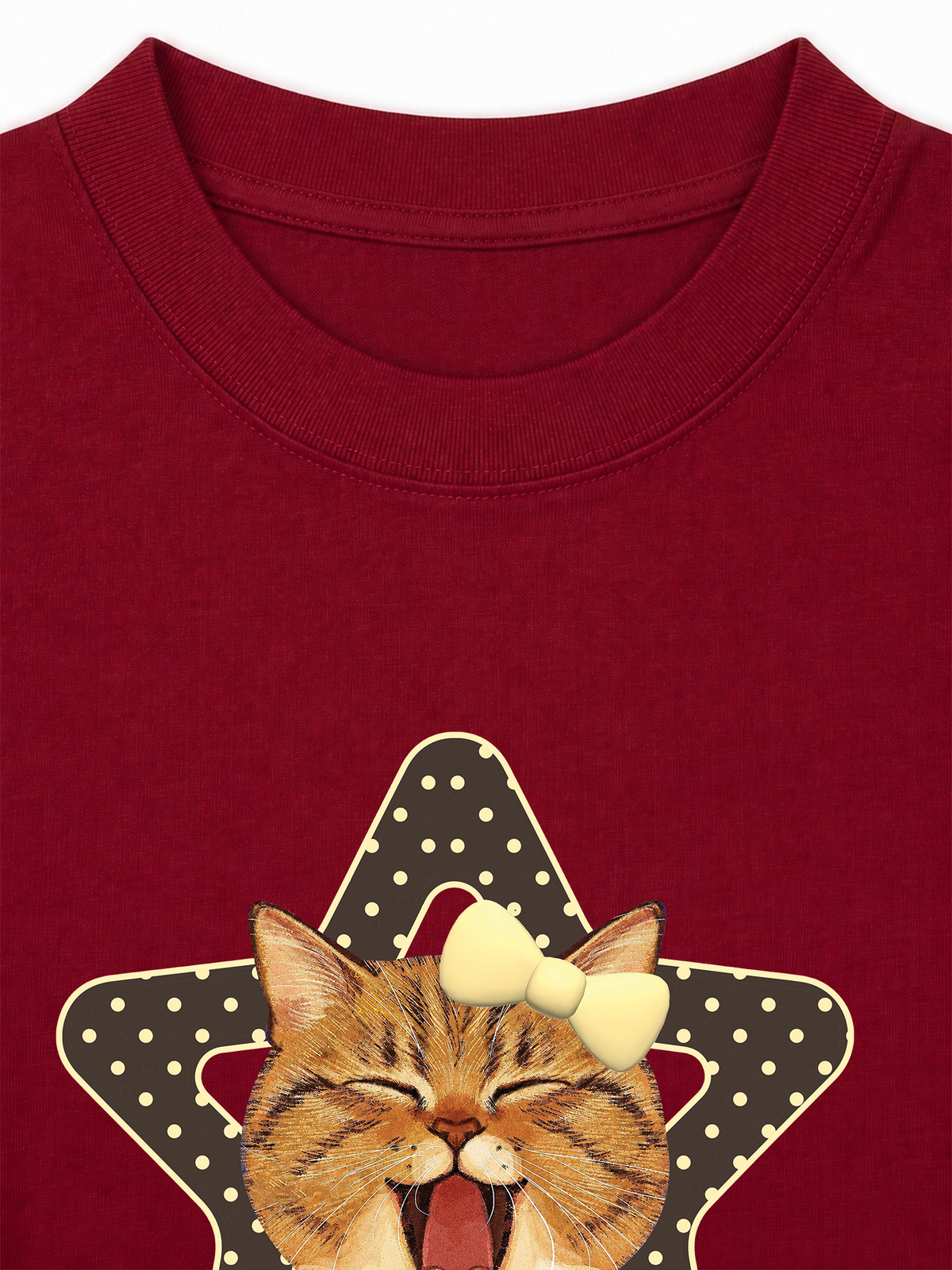 Áo Thun Relaxed Fit Cutie Girrl Star Meow