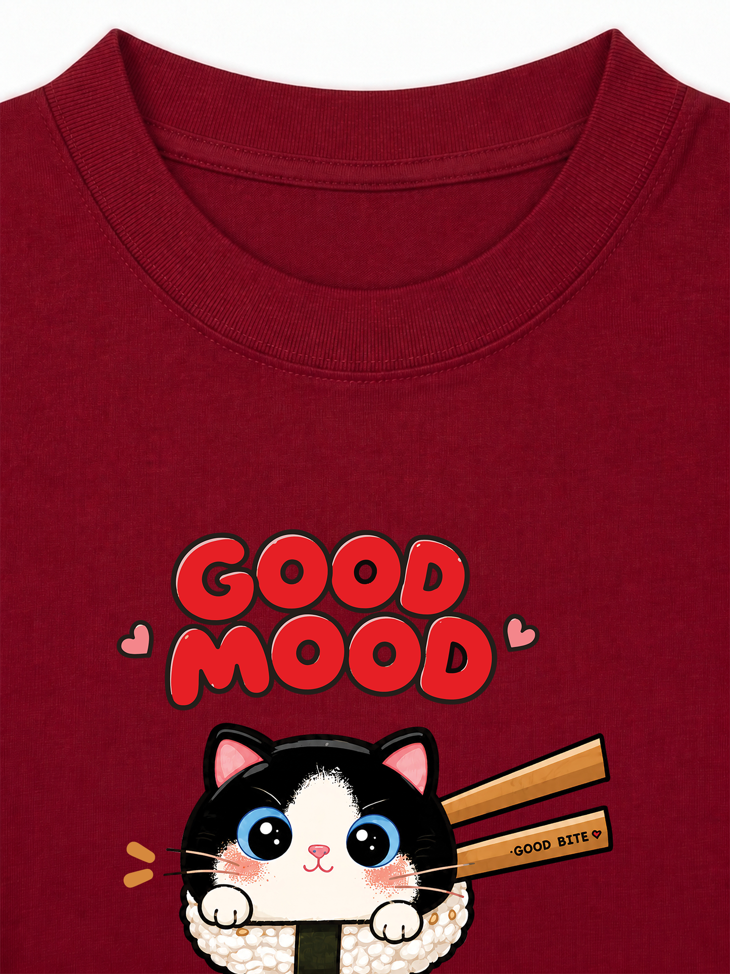 Áo Thun Relaxed Fit Good Mood Sushi Cat