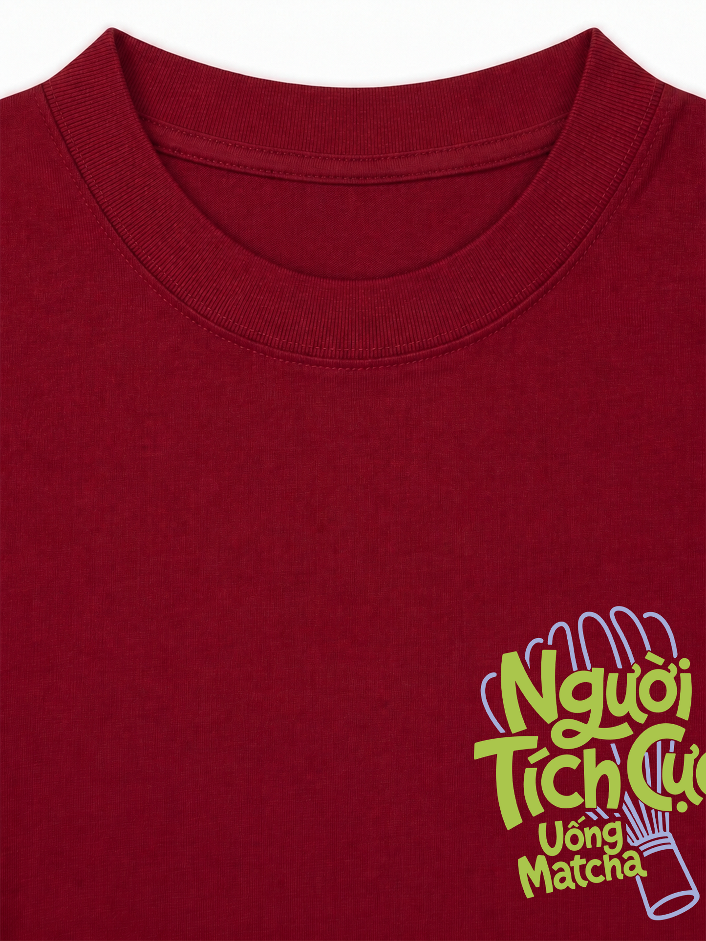 Áo Thun Relaxed Fit Người Tích Cực Uống Matcha