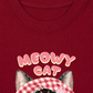 Áo Thun Relaxed Fit Meowy Cat Pink Plaid