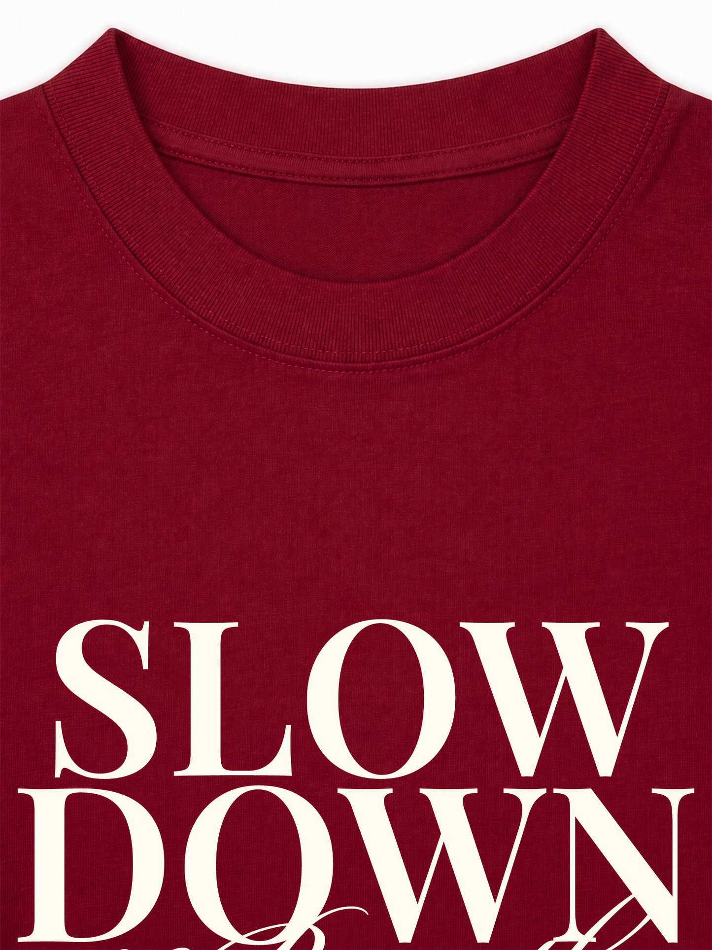 Áo Thun Relaxed Fit Slow Down & Breathe