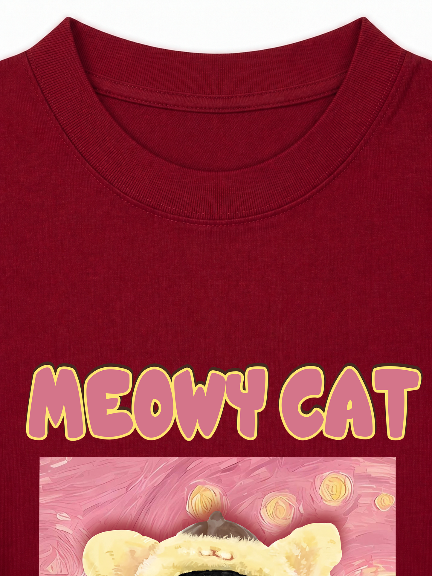 Áo Thun Relaxed Fit Meowy Cat Vicent
