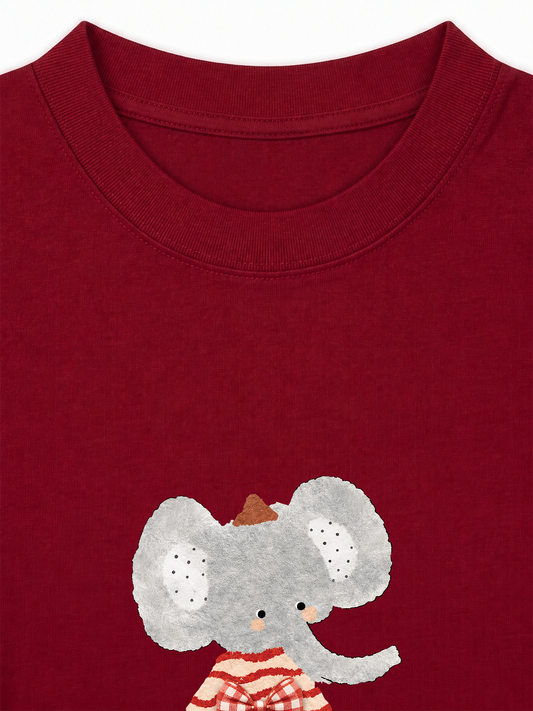 Áo Thun Relaxed Fit The Little Bow Elephant