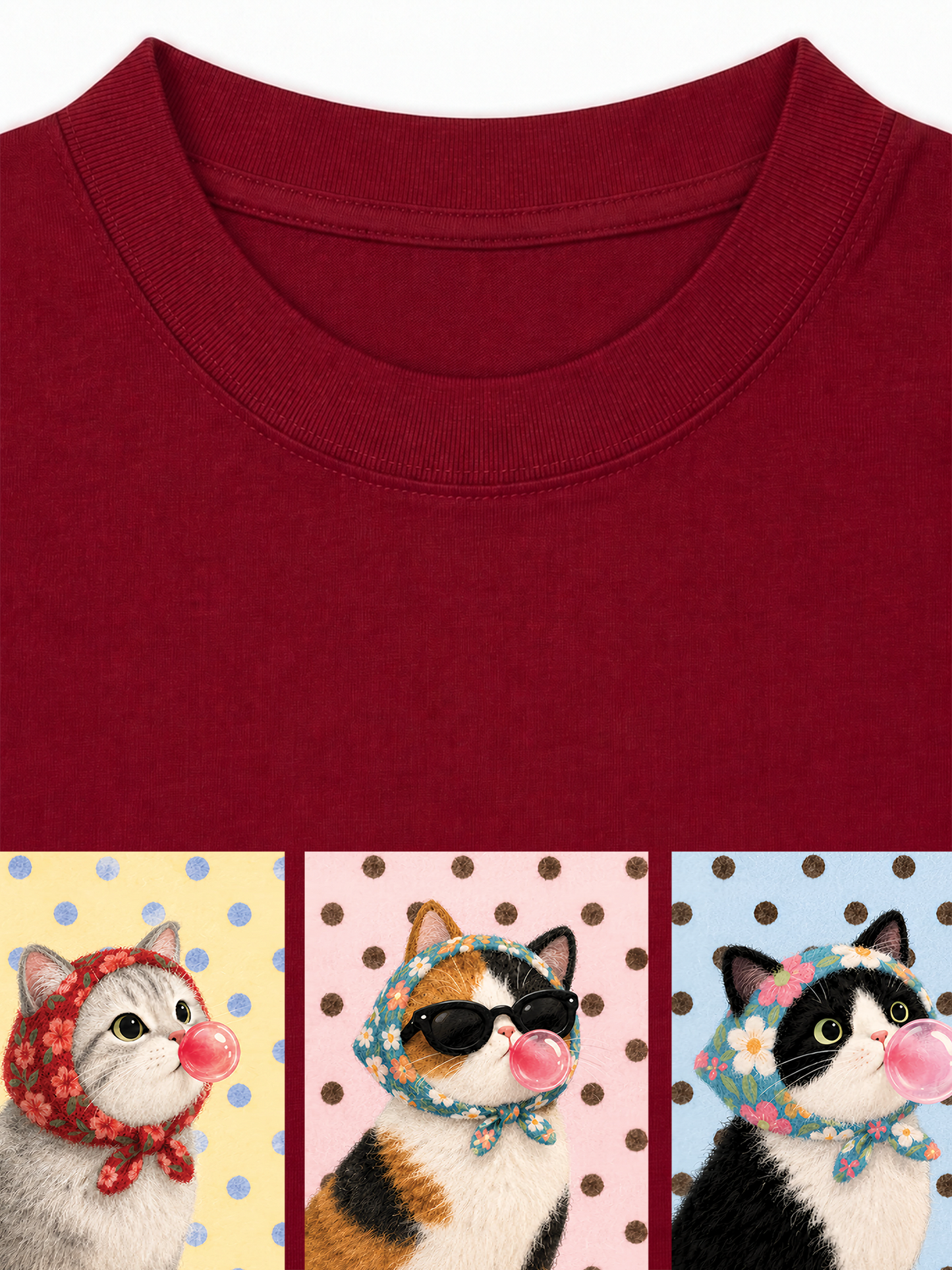 Áo Thun Relaxed Fit Dotty Kitty
