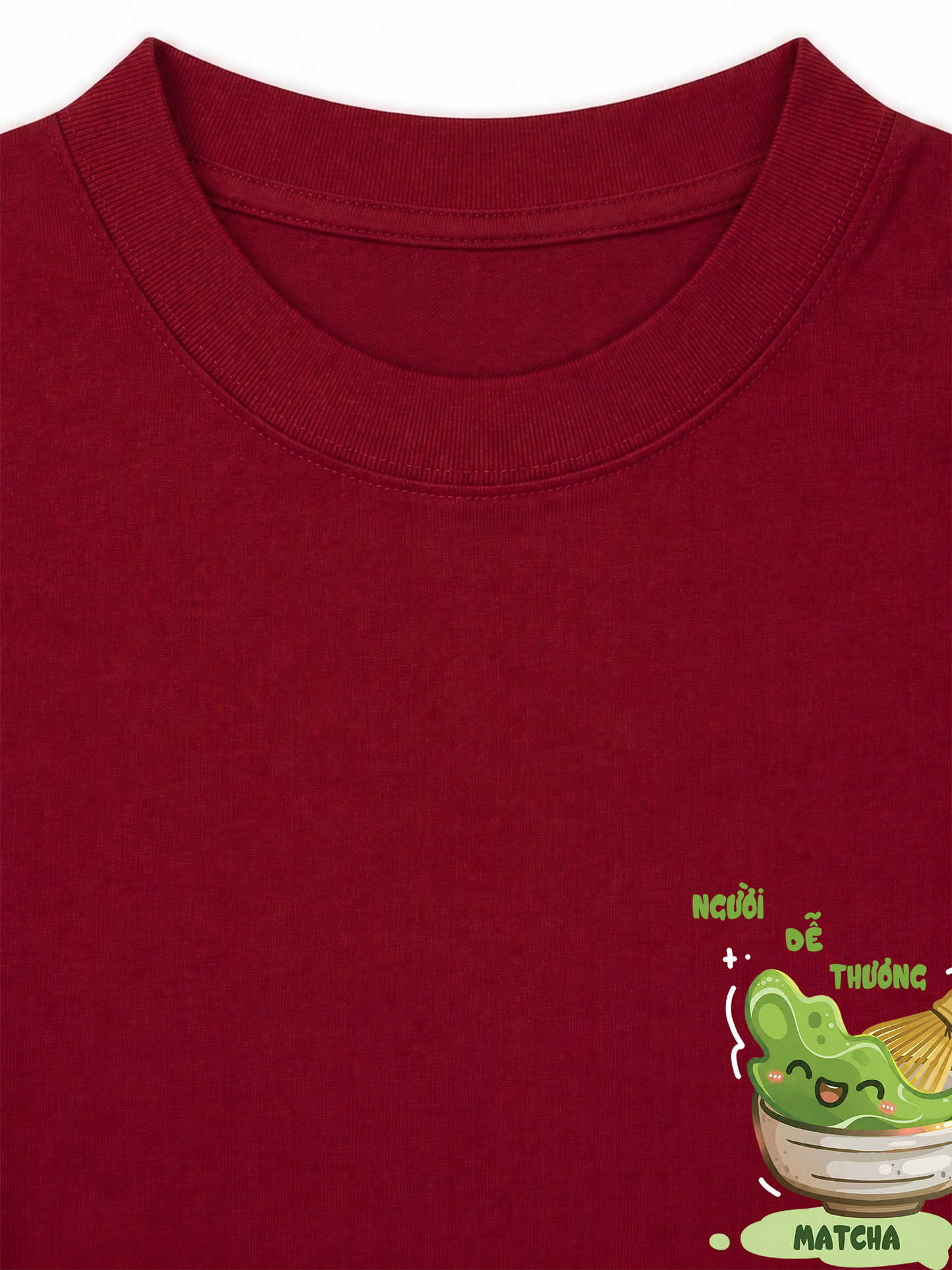 Áo Thun Relaxed Fit Người Dễ Thương Thích Matcha