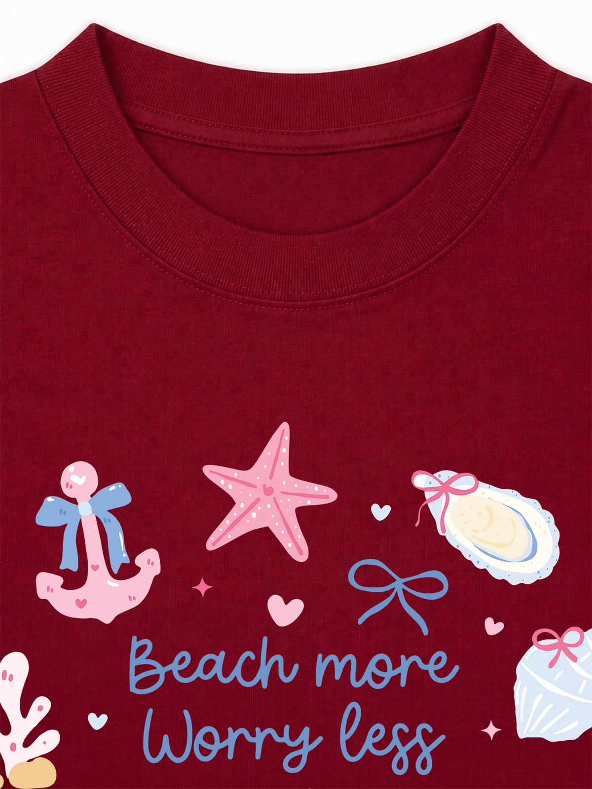 Áo Thun Relaxed Fit Beach More Worry Less