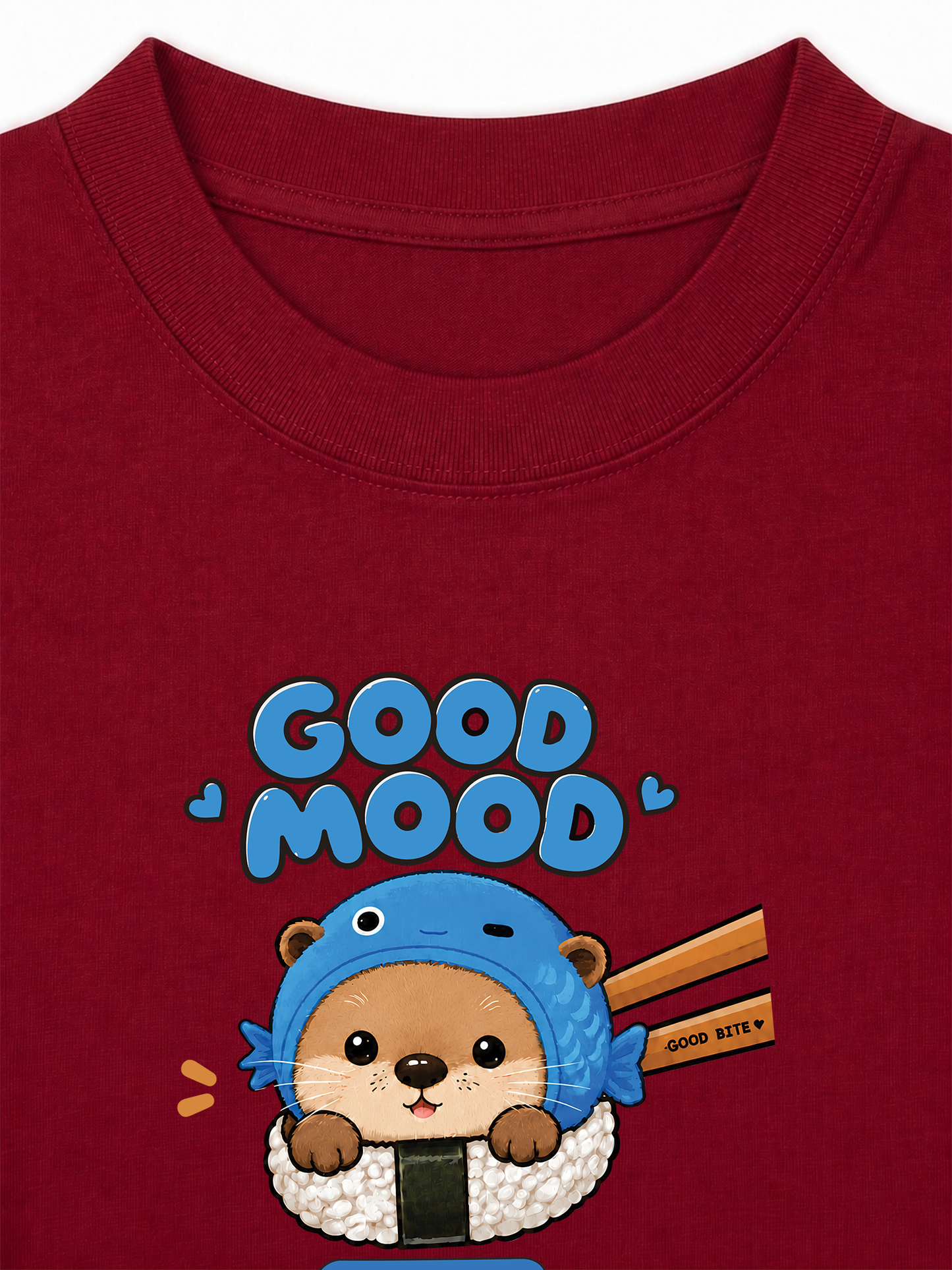 Áo Thun Relaxed Fit Good Mood Sushi Otter
