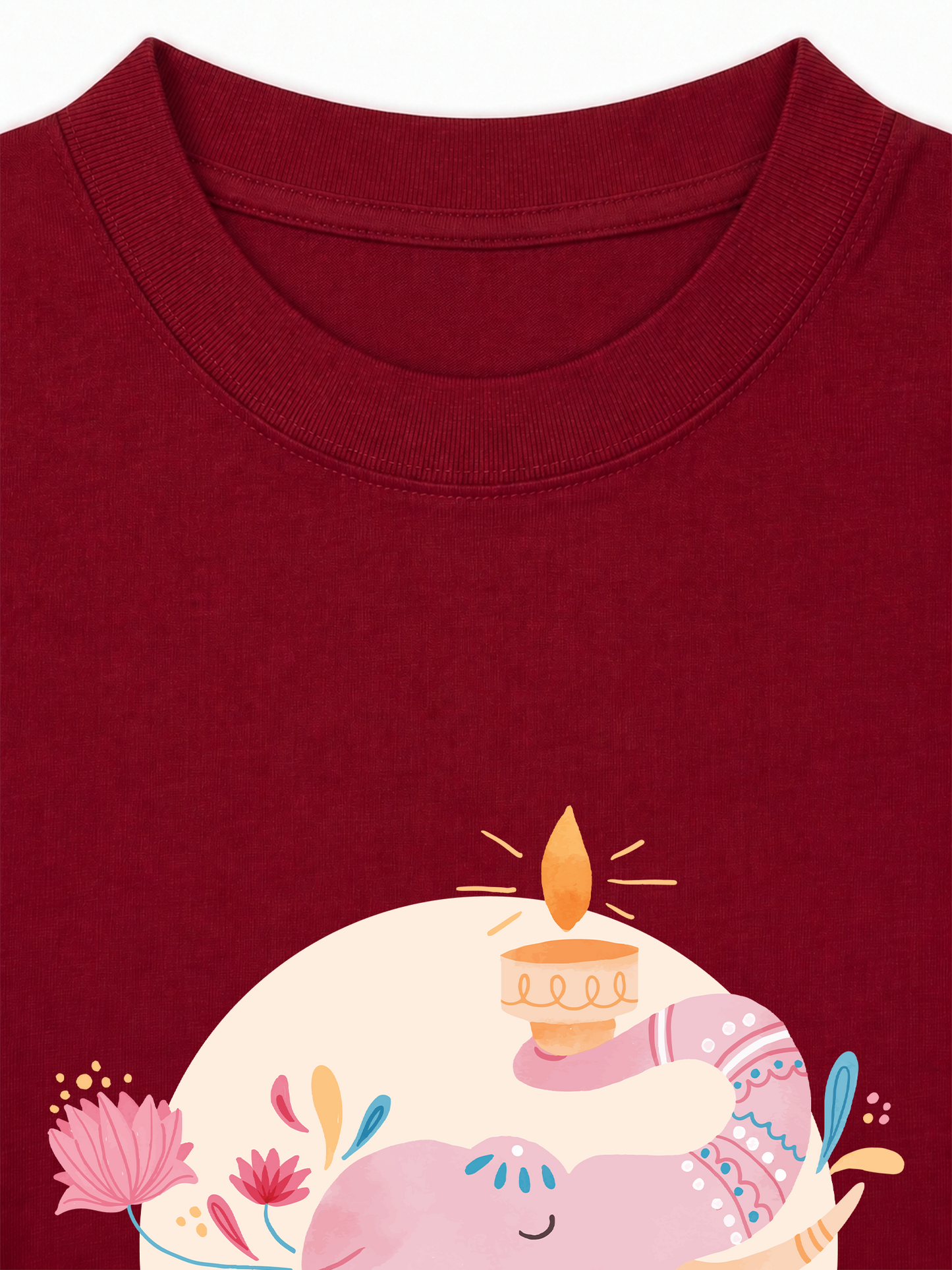 Áo Thun Relaxed Fit Floral Wish Elephant