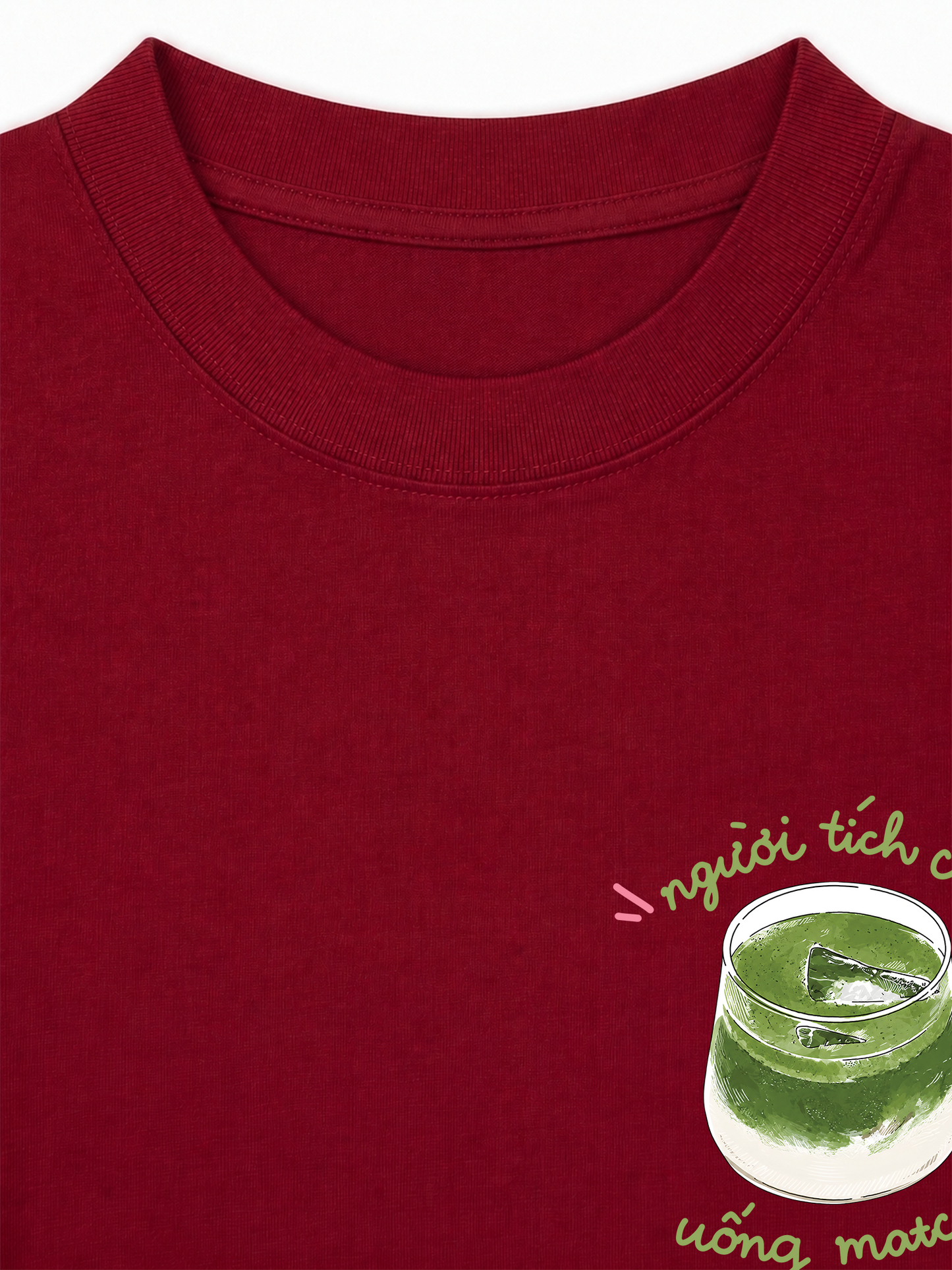Áo Thun Relaxed Fit Người Tích Cực Uống Matcha