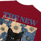 Áo Thun Relaxed Fit Blue Flower Cat