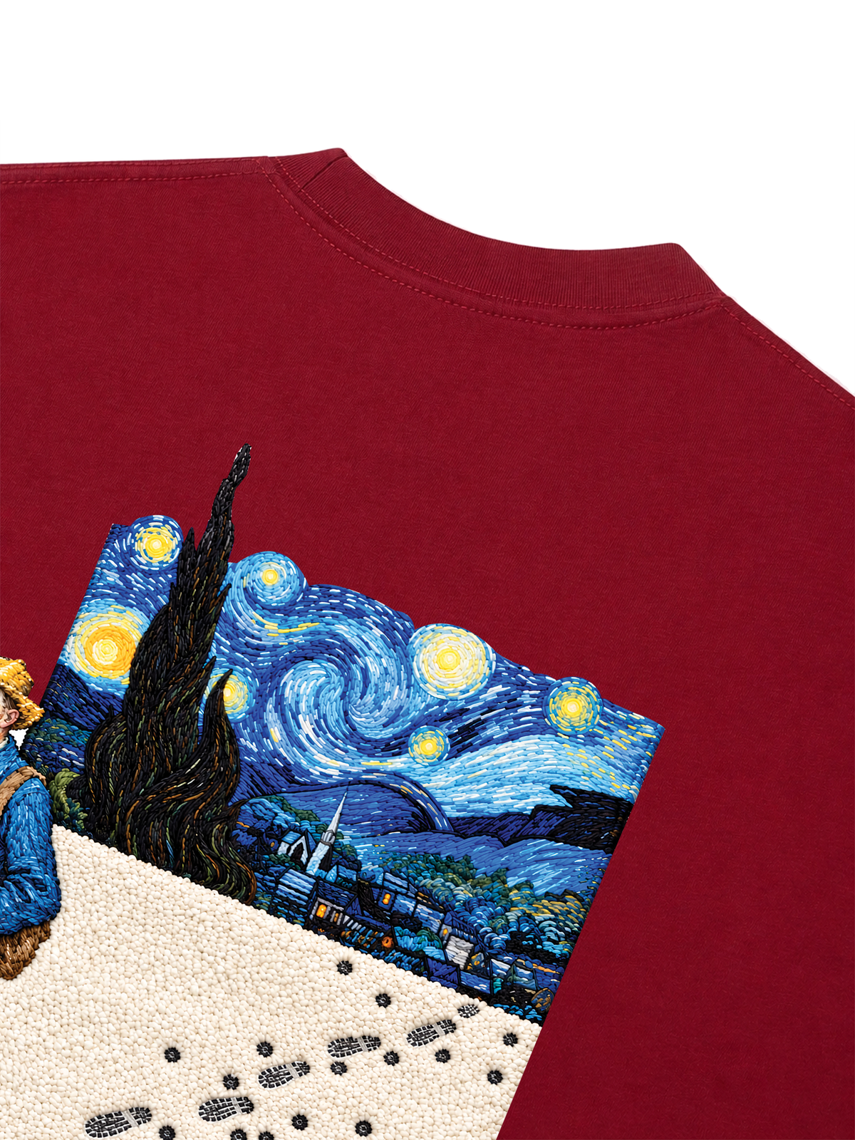 Áo Thun Relaxed Fit Vincent Van Gogh Stary Night