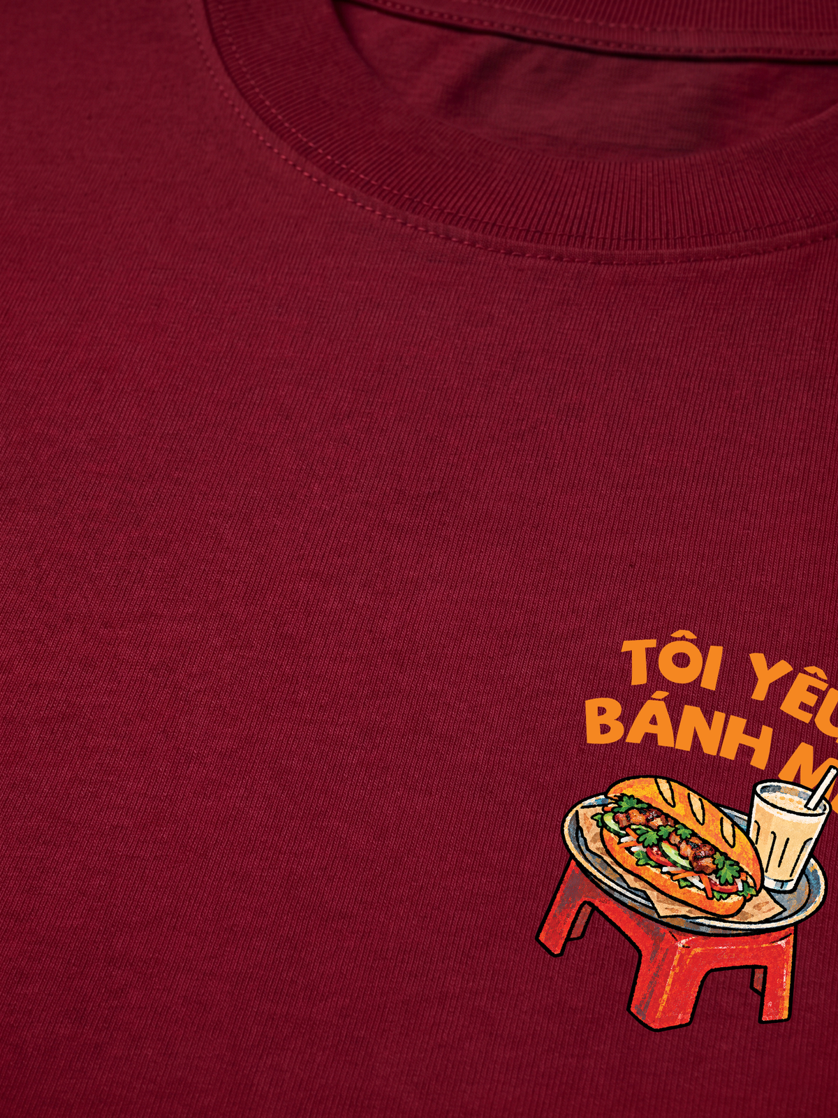 Áo Thun Relaxed Fit Tôi Yêu Bánh Mì