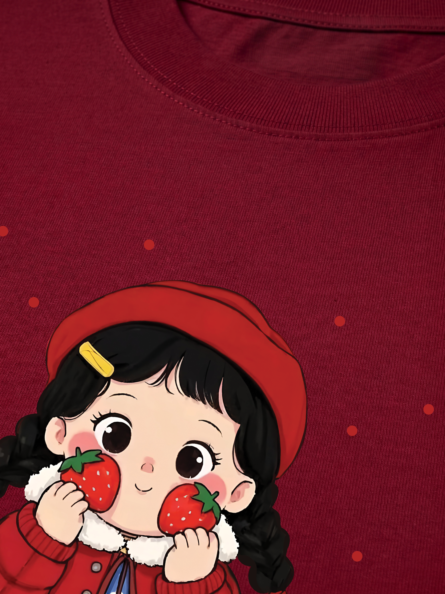 Áo Thun Relaxed Fit Dolly Girl Cute Strawberry Girl