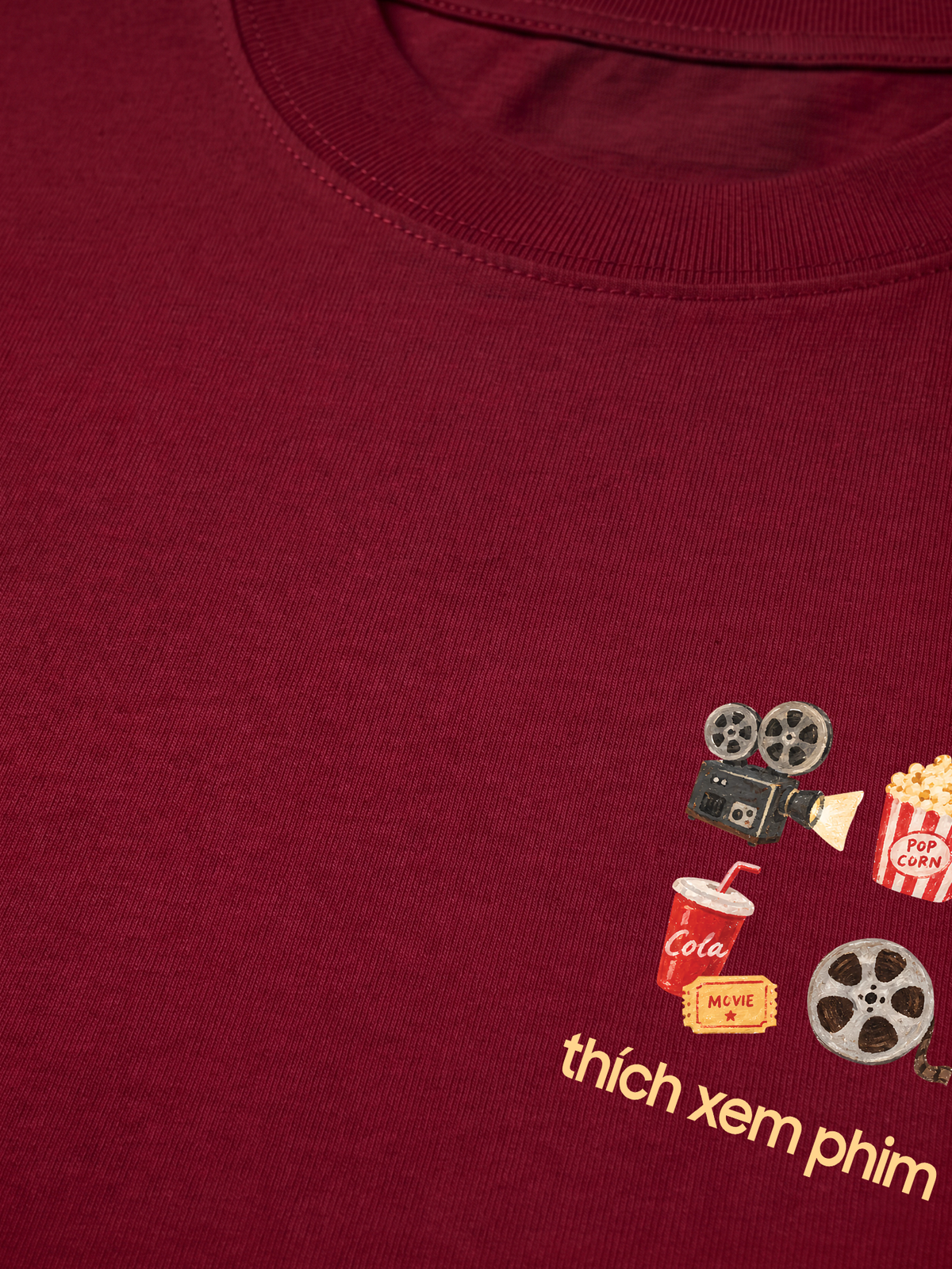 Áo Thun Relaxed Fit Thích Xem Phim