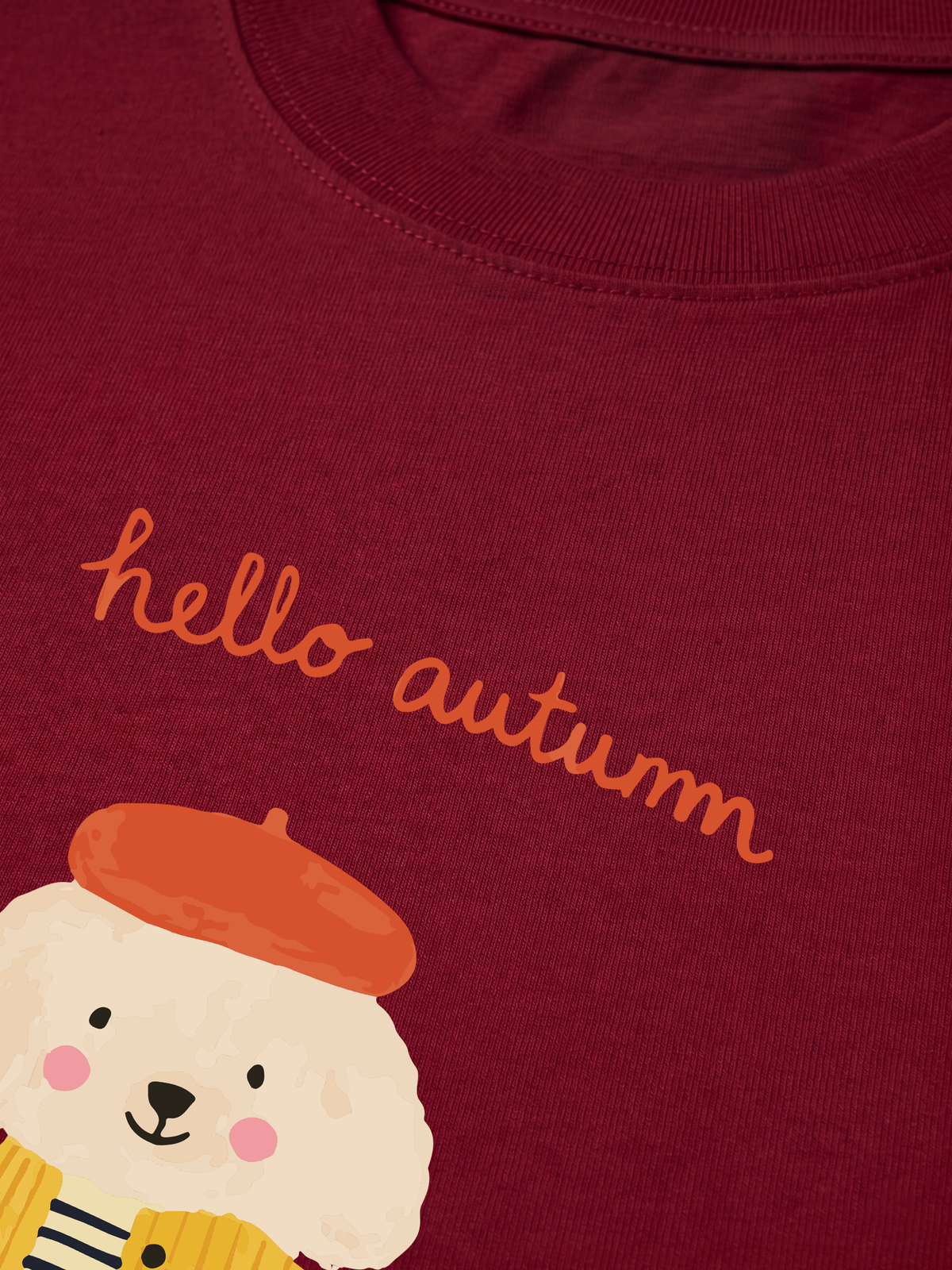 Áo Thun Relaxed Fit Hello Autumn Puppy