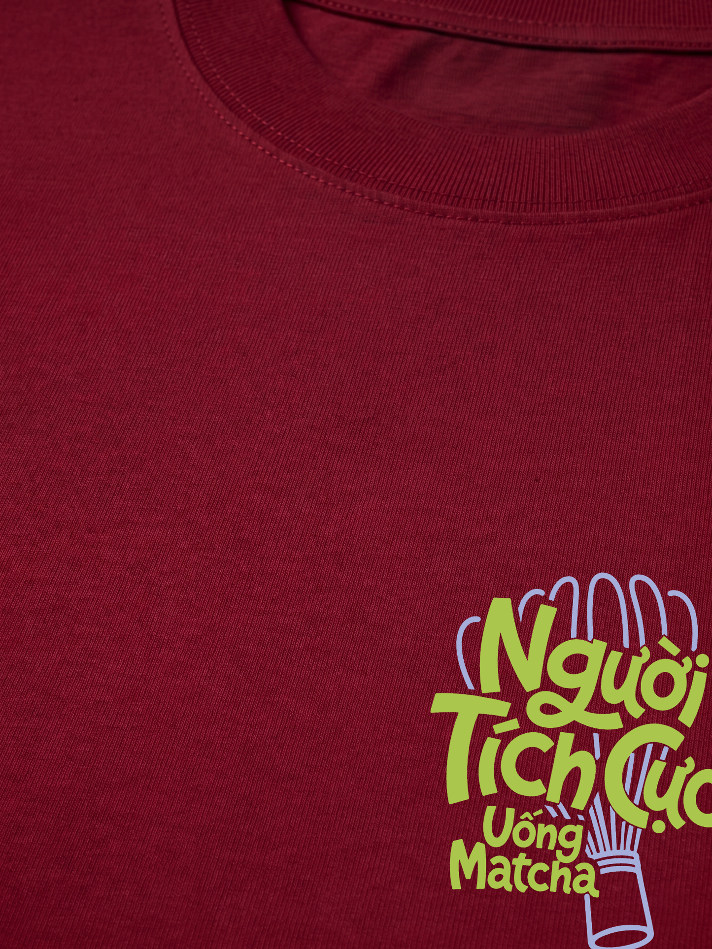 Áo Thun Relaxed Fit Người Tích Cực Uống Matcha