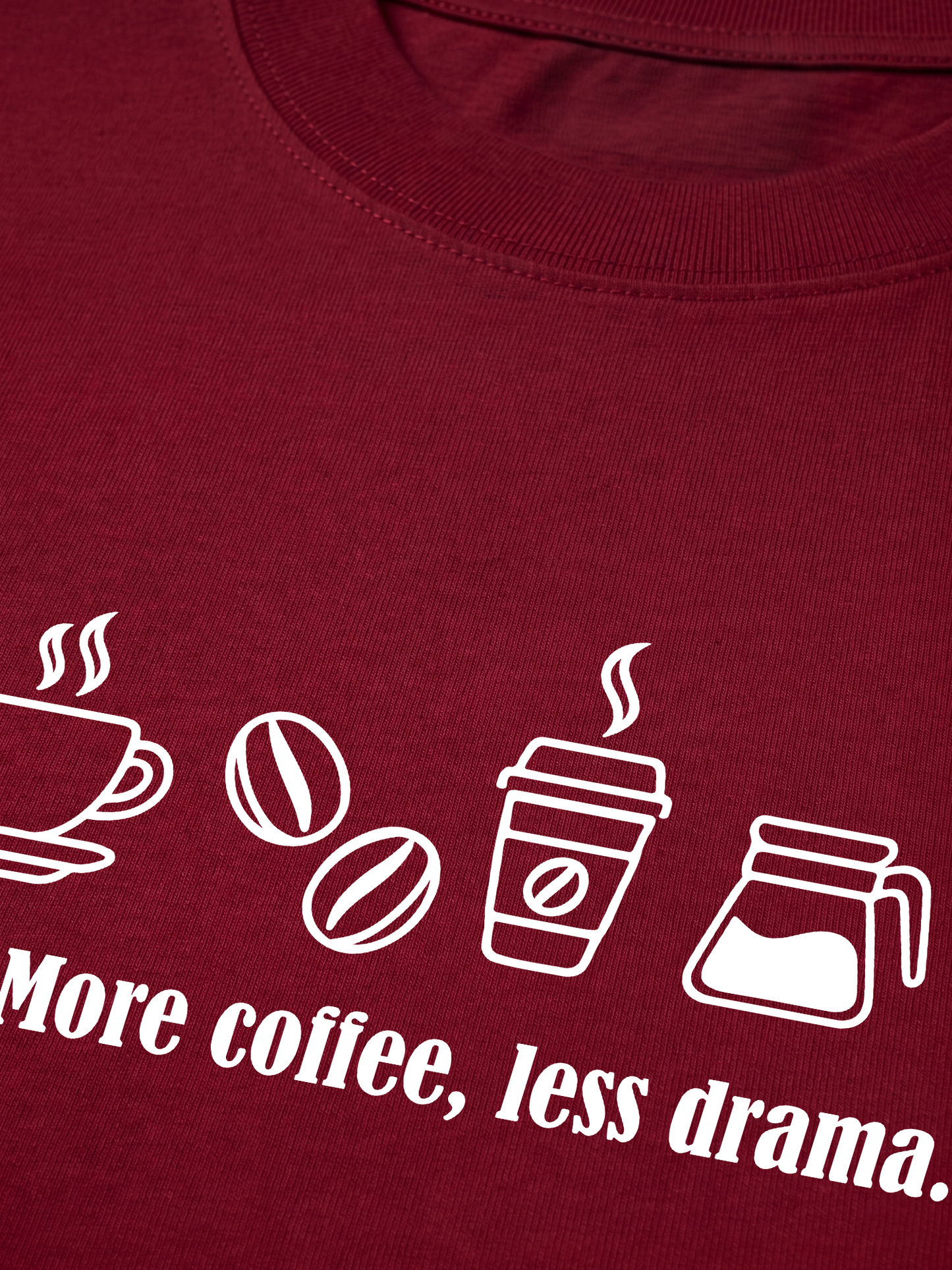 Áo Thun Relaxed Fit More Coffee, Less Drama