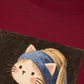 Áo Thun Relaxed Fit Cat with a Pearl Earring