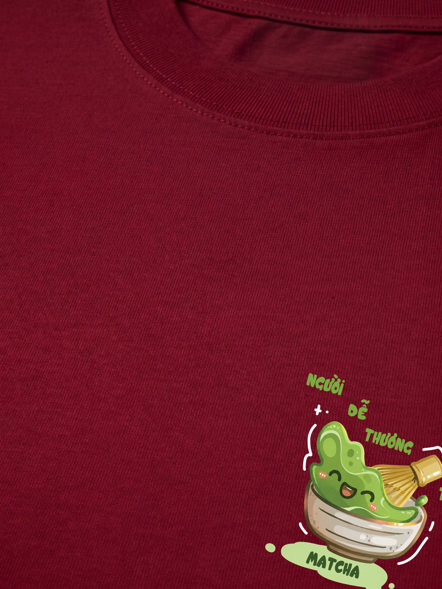 Áo Thun Relaxed Fit Người Dễ Thương Thích Matcha