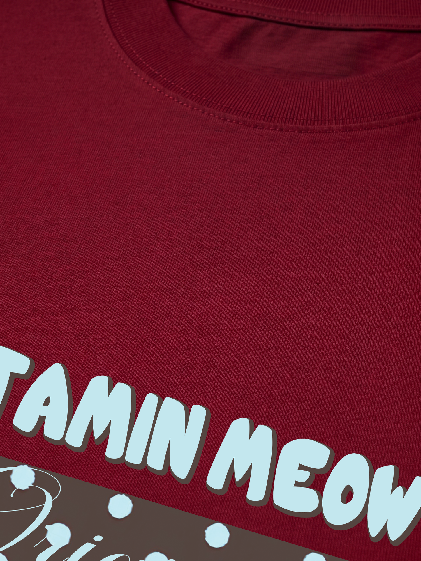 Áo Thun Relaxed Fit Vitamin Meow Blue Tiffany