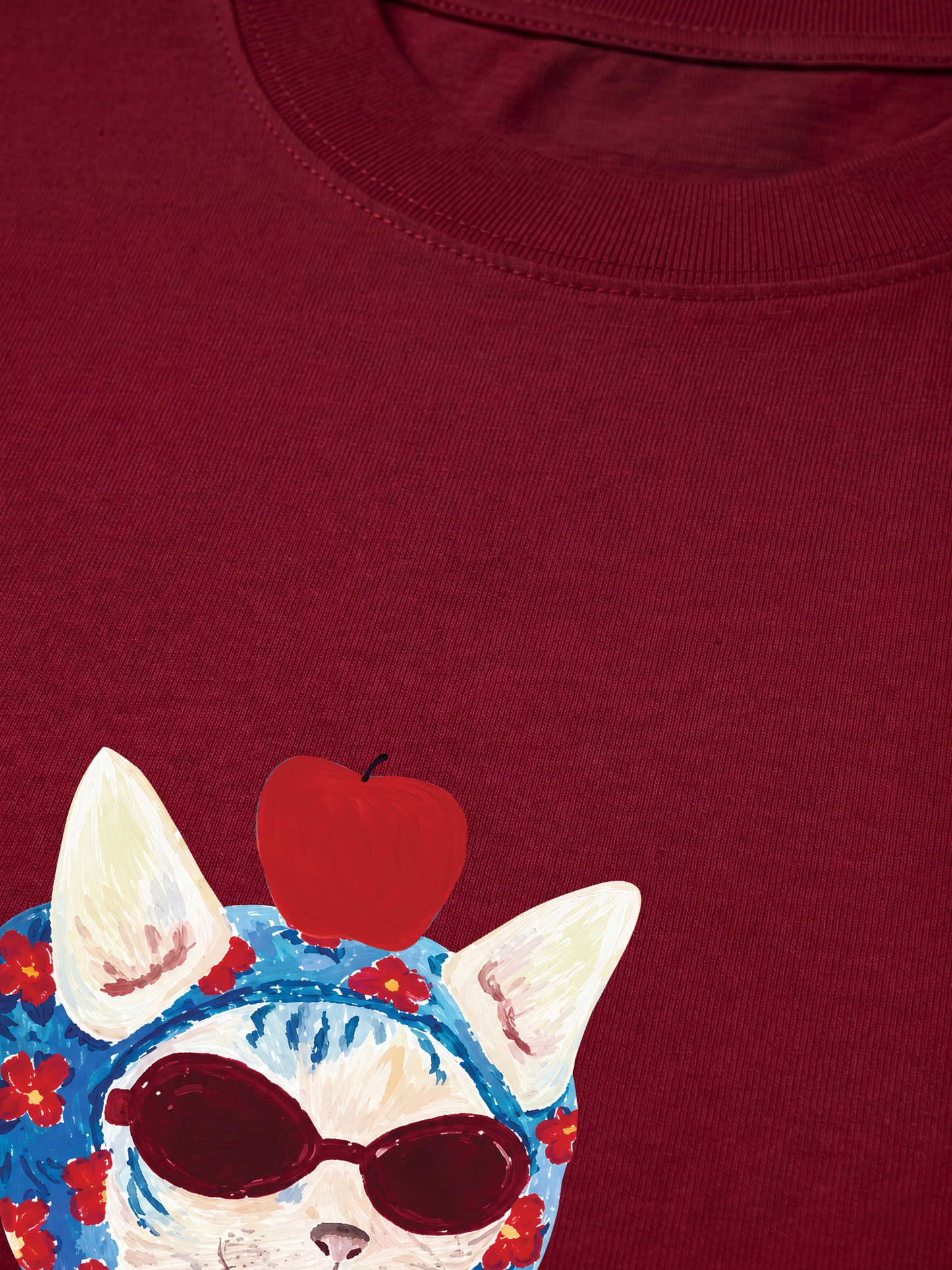 Áo Thun Relaxed Fit Kitten Day Meow With Apple
