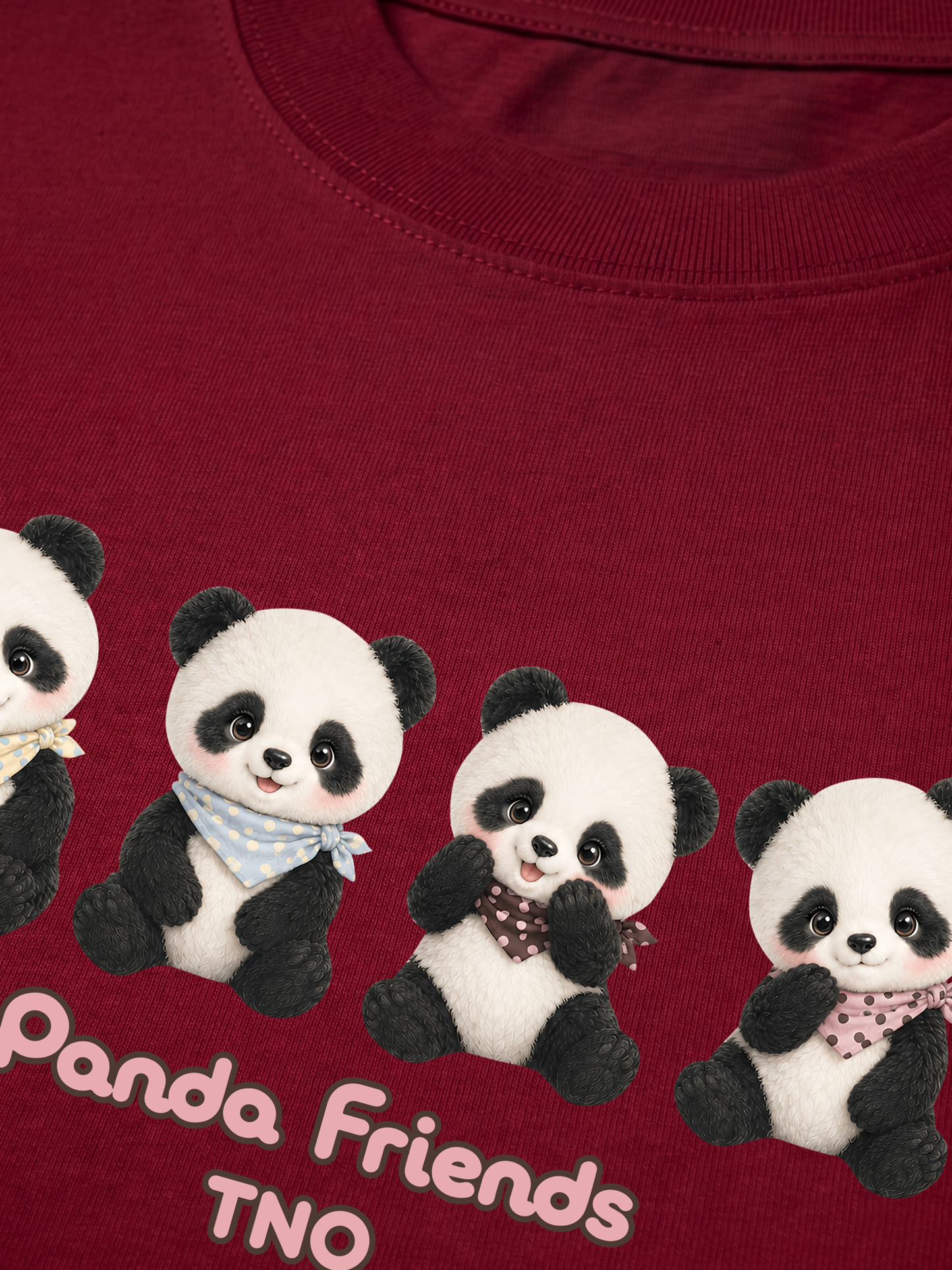 Áo Thun Relaxed Fit Panda Friends