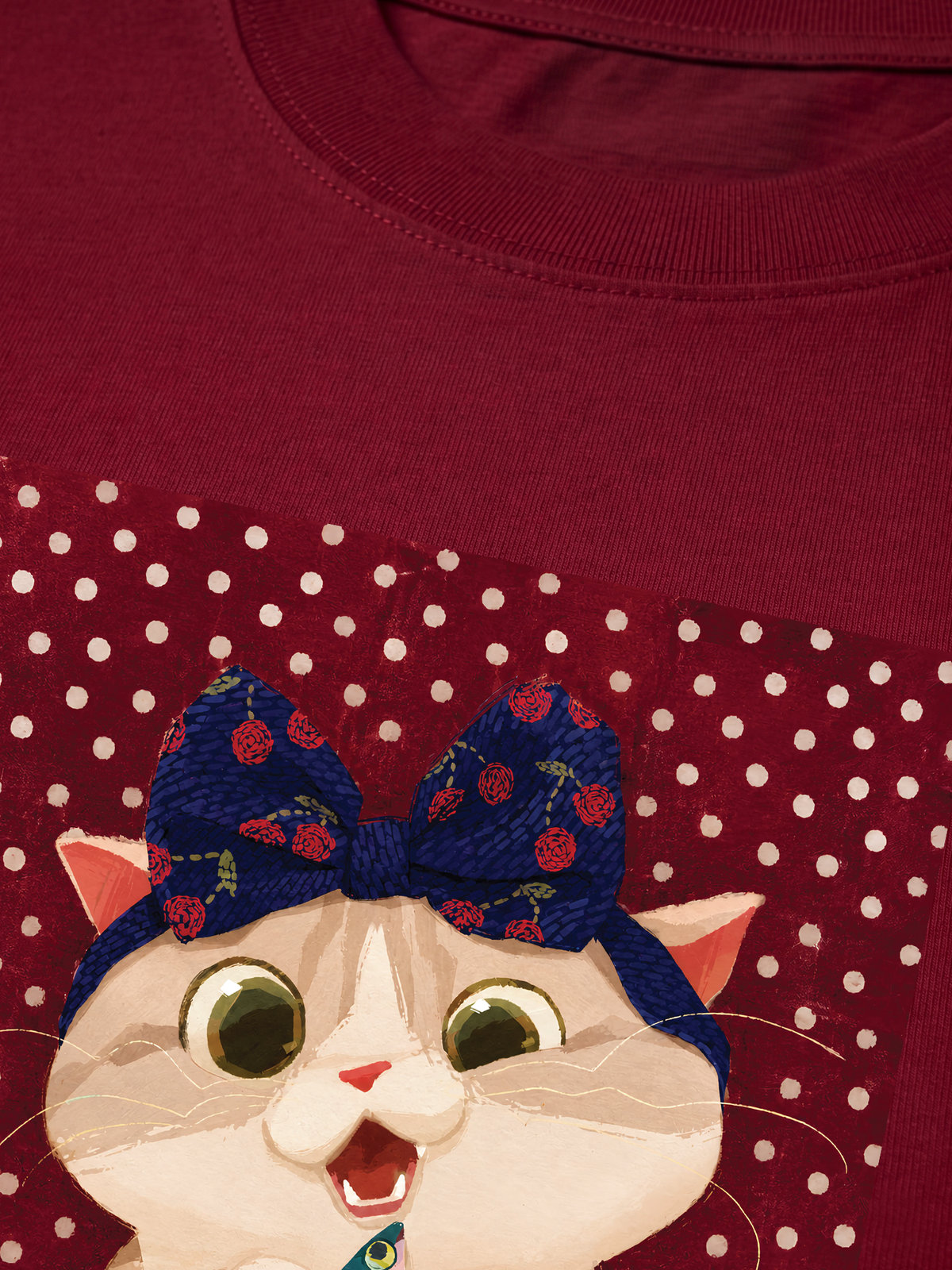 Áo Thun Relaxed Fit Red Fish Meow