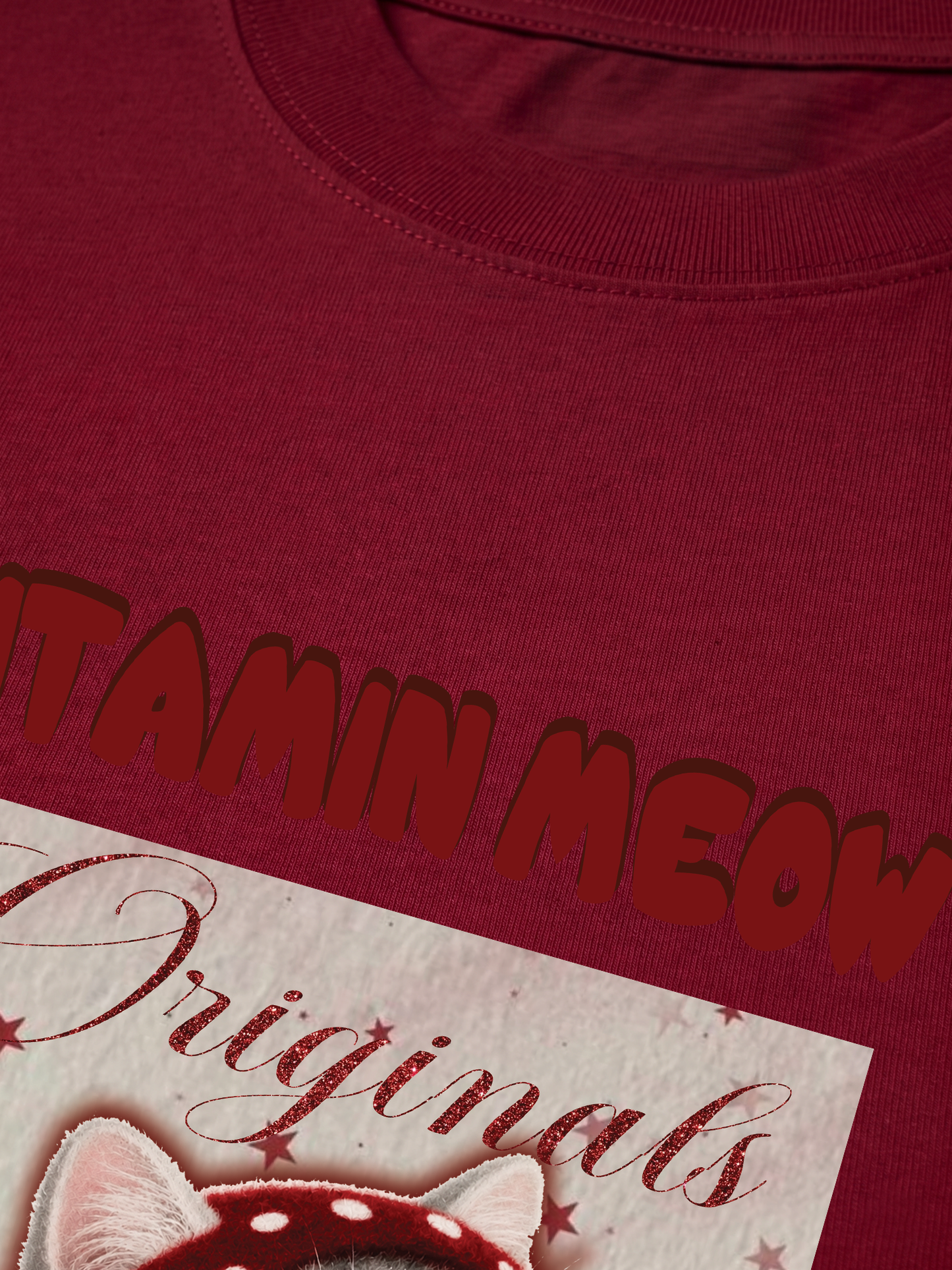 Áo Thun Relaxed Fit Red Vitamin Meow
