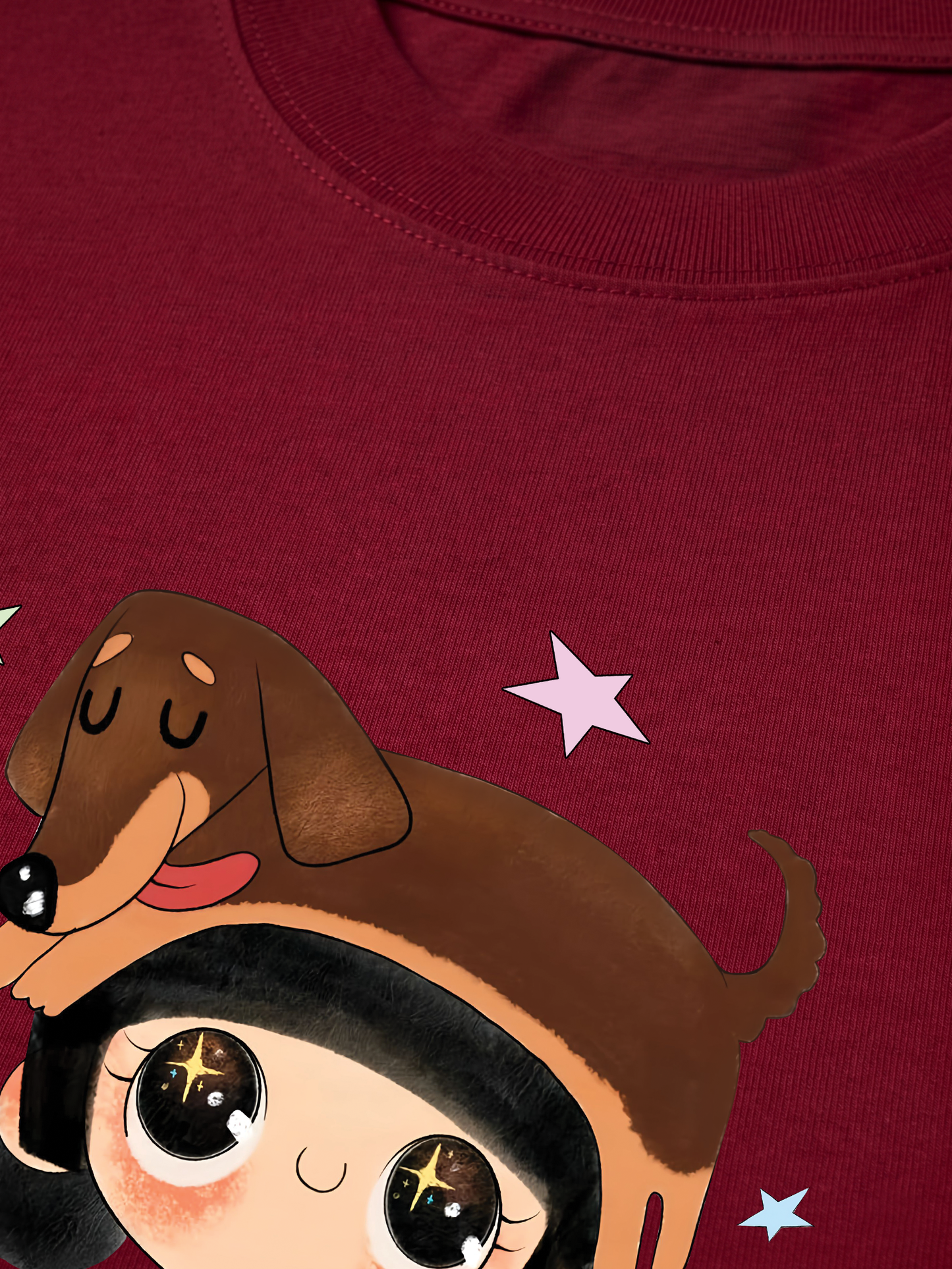 Áo Thun Relaxed Fit  Cute Girl With Dachshund