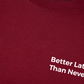 Áo Thun Relaxed Fit Better Late Than Never