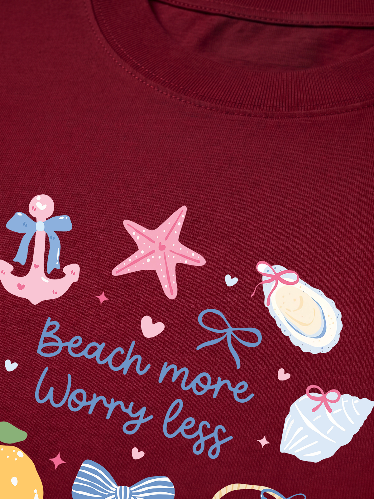 Áo Thun Relaxed Fit Beach More Worry Less