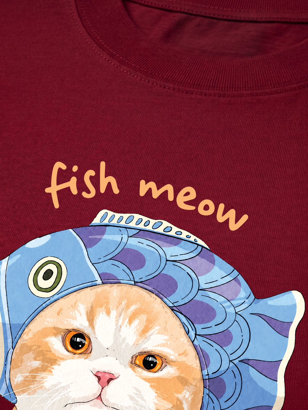 Áo Thun Relaxed Fit Fish Meow