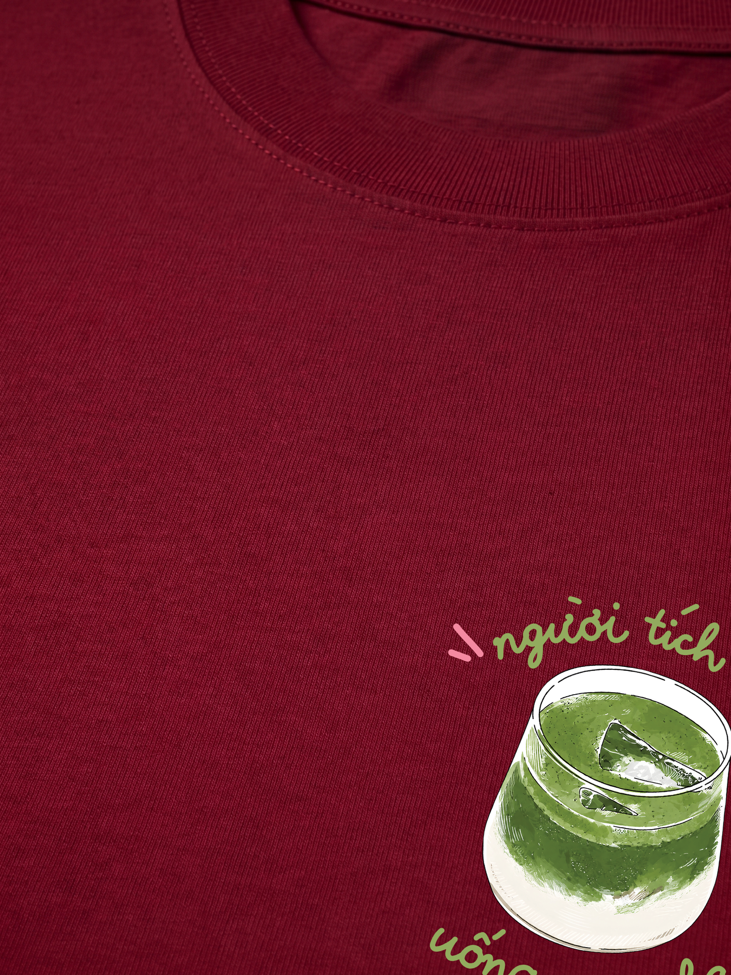 Áo Thun Relaxed Fit Người Tích Cực Uống Matcha