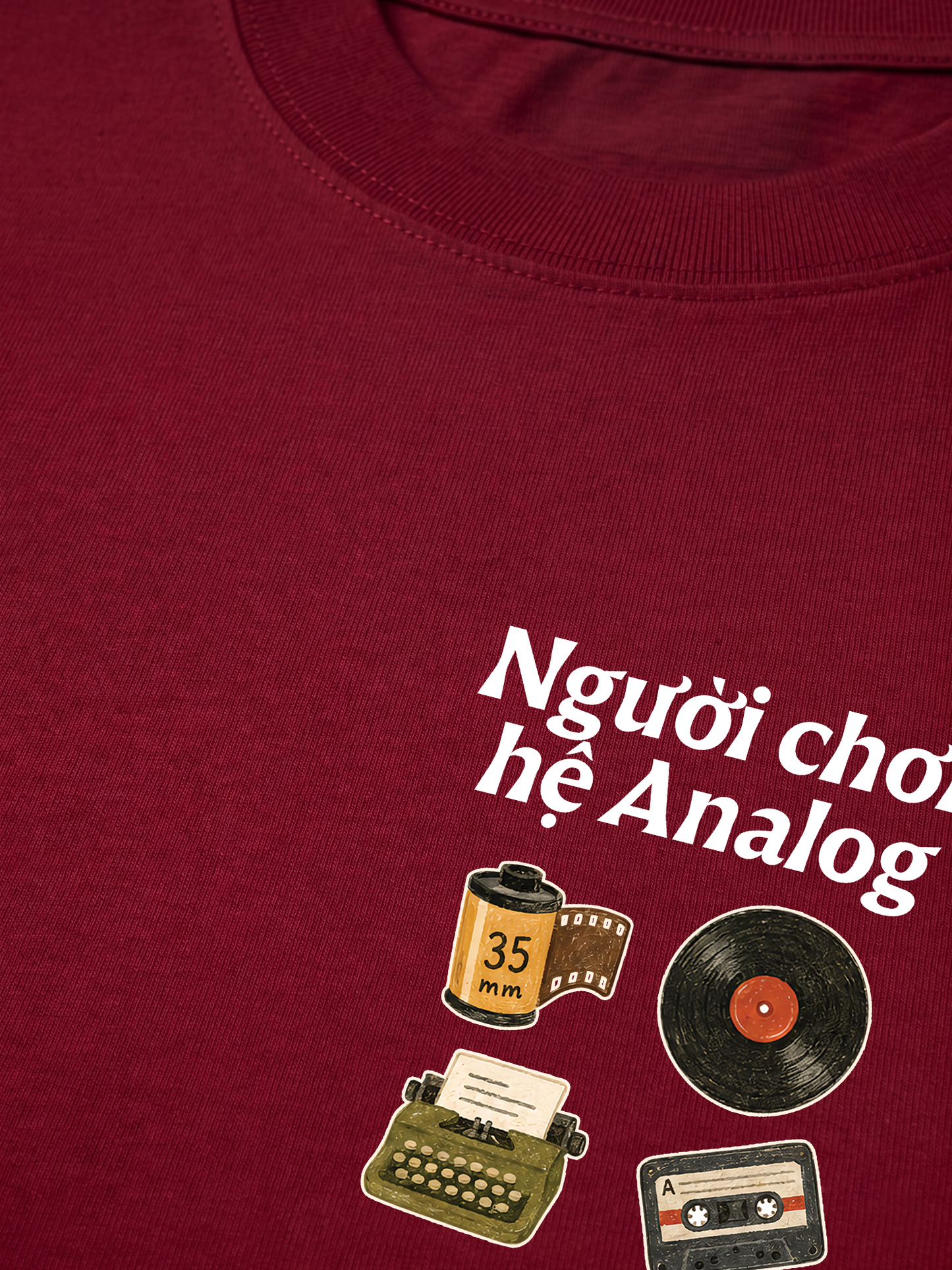 Áo Thun Relaxed Fit Người Chơi Hệ Analog