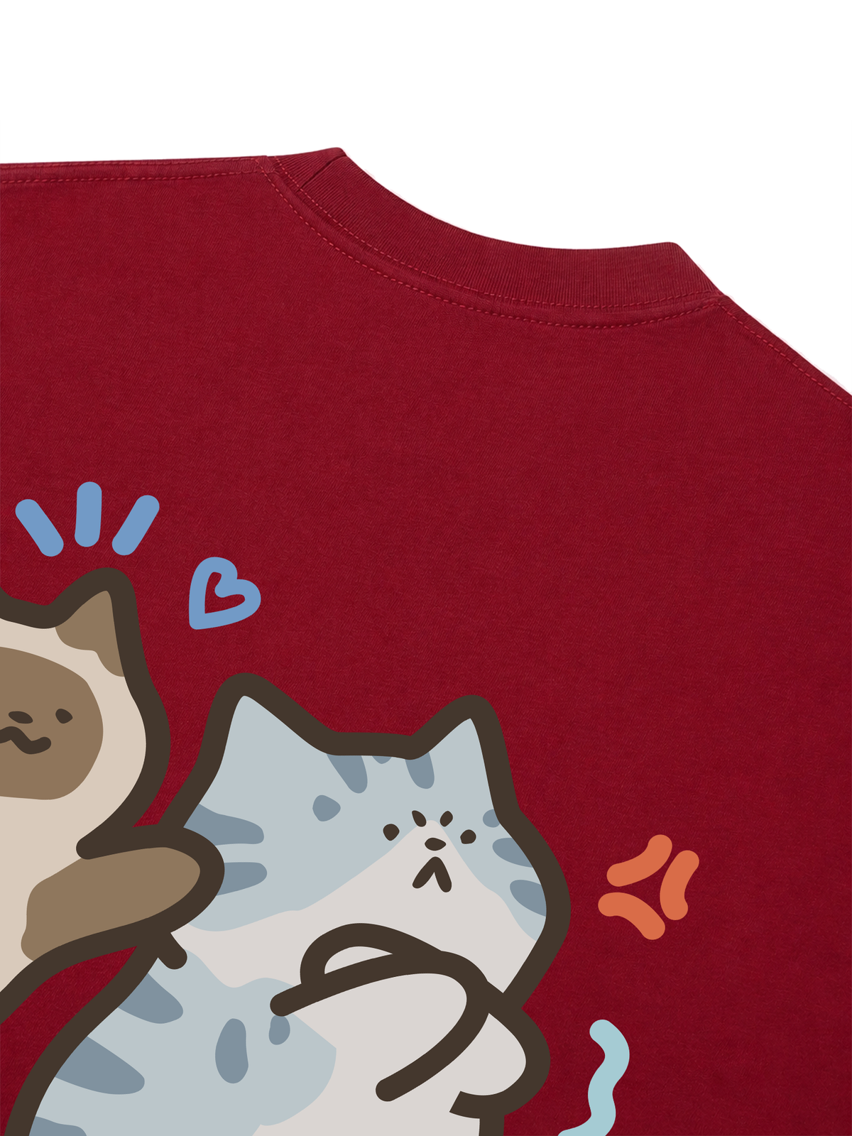 Áo Thun Relaxed Fit Angry Luv Cat Couple