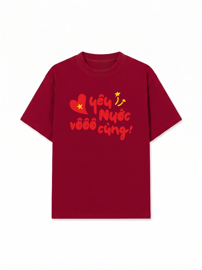 Áo Thun Relaxed Fit Yêu Nước Vô Cùng