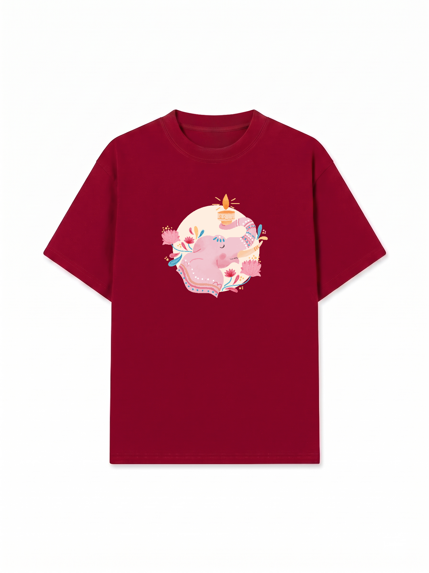 Áo Thun Relaxed Fit Floral Wish Elephant