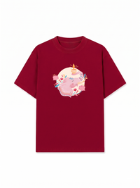 Áo Thun Relaxed Fit Floral Wish Elephant