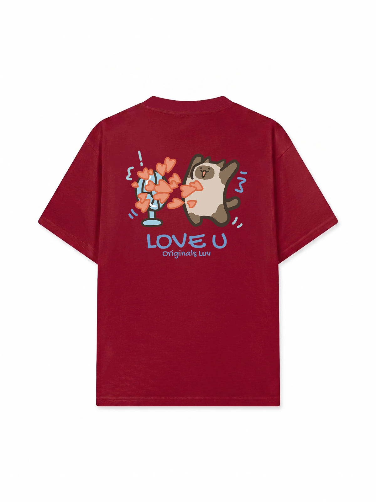 Áo Thun Relaxed Fit Love You Cat Couple