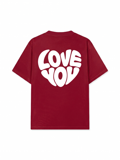 Áo Thun Relaxed Fit Love You Typography