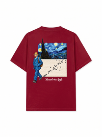 Áo Thun Relaxed Fit Vincent Van Gogh Stary Night