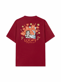 Áo Thun Relaxed Fit Lucky Luv Cat Couple