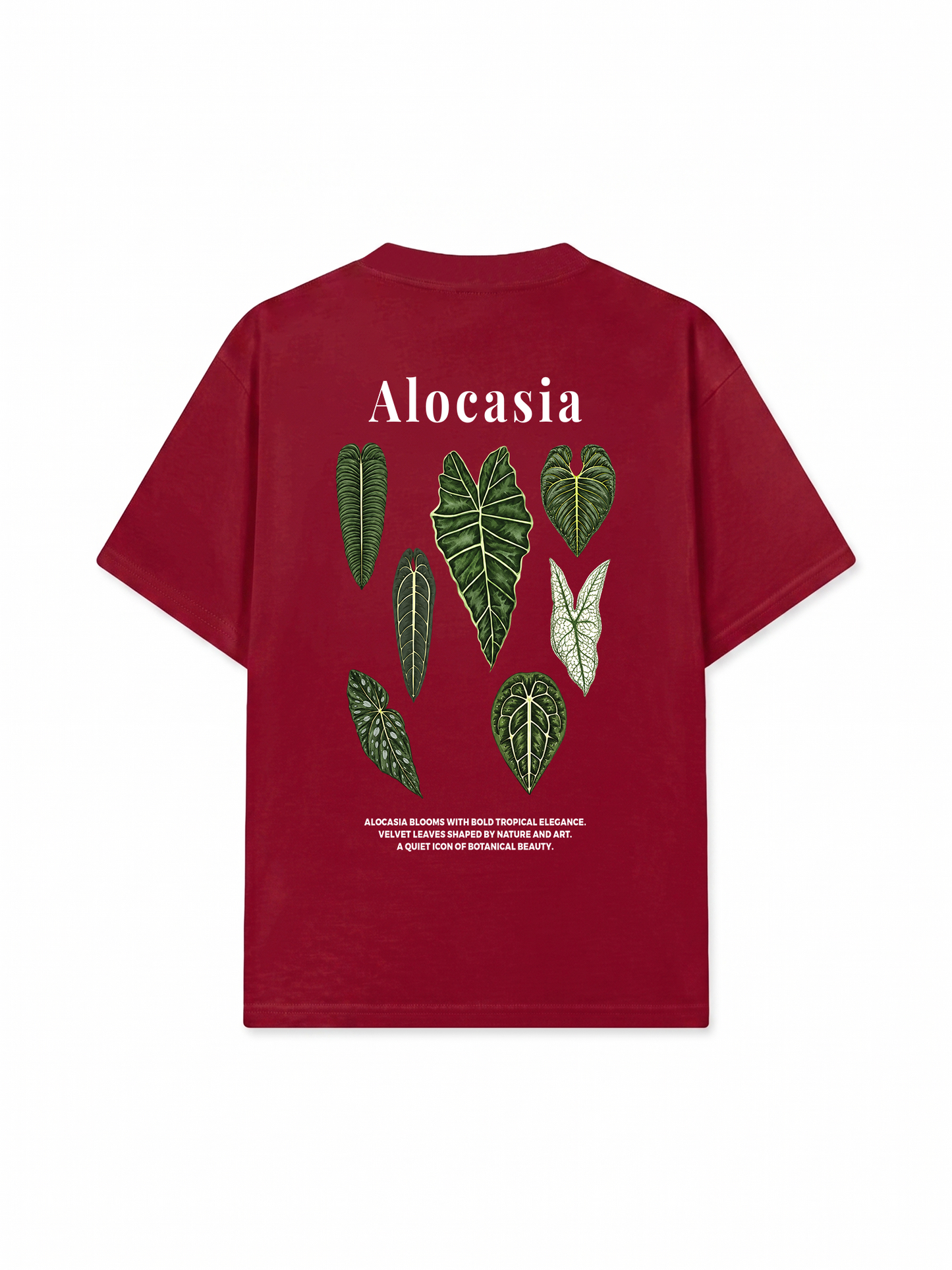 Áo Thun Relaxed Fit Tropical Alocasia Quote